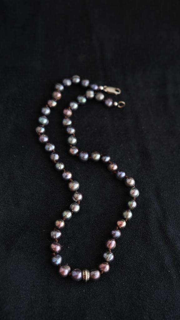 Чокер из черного жемчуга Космос