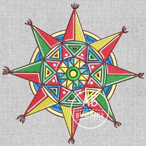 Дизайн машинной вышивки Вифлиемская звезда 15 см