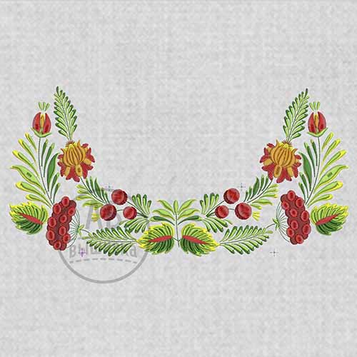 Дизайн машинной вышивки для рушныка коллекция "Петриковка". "Спаси та збережи" Орнамент