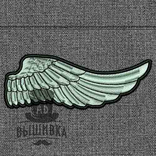 Дизайн машинной вышивки нашивки Крыло
