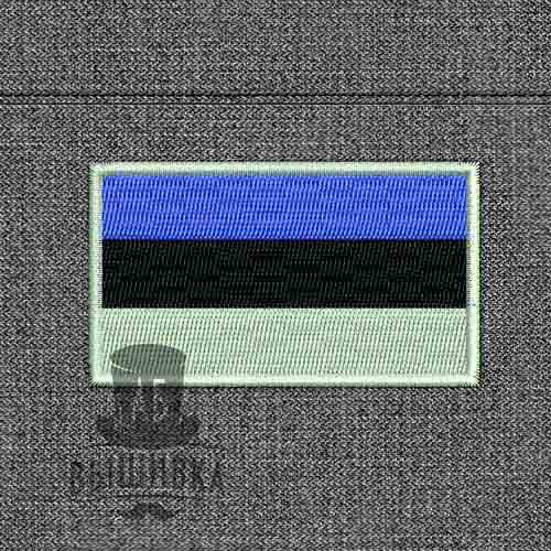 Дизайн машинной вышивки Флаг Эстония Estonia