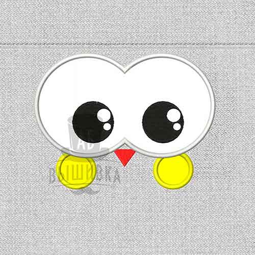 Дизайн машинной вышивки аппликации Цыплёнок. Набор 1