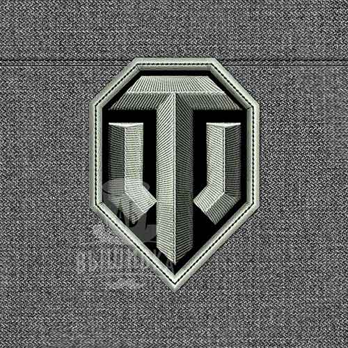 Дизайн машинной вышивки нашивки логотип World of Tanks