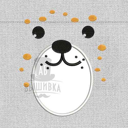 Дизайн машинной вышивки аппликации Леопард. Набор 2