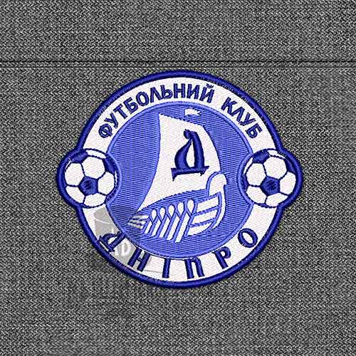 Дизайн машинной вышивки нашивки футбольного клуба Днипро Дніпро