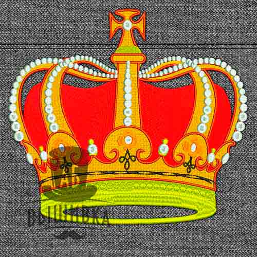 Дизайн машинной вышивки Корона 250x225