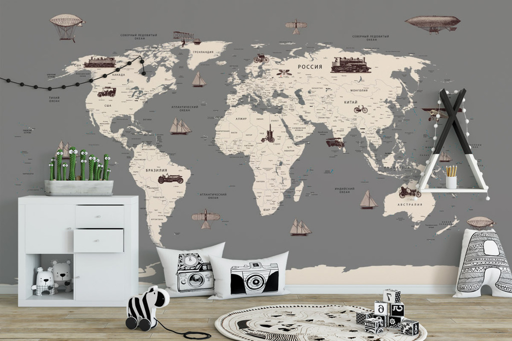 Карта мира на которой можно рисовать