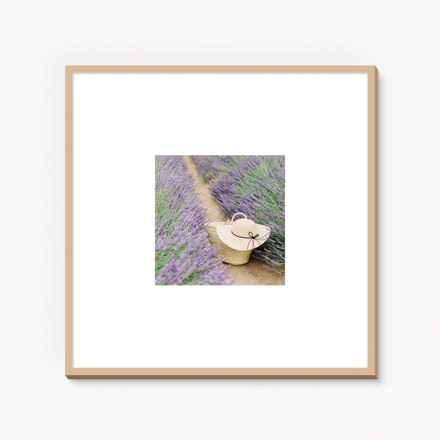 Framed fine art photography print of lavender field in Provence