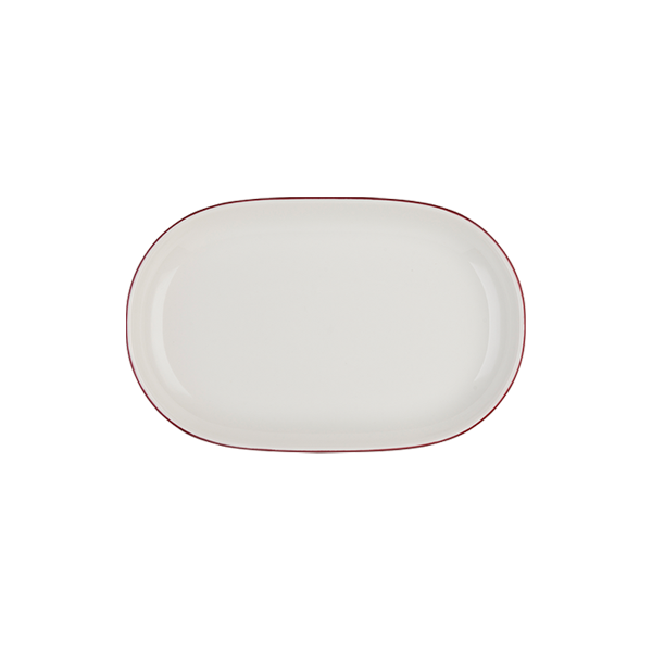 Блюдо овальное 33 см ID FINE, Modest Maroon (6)