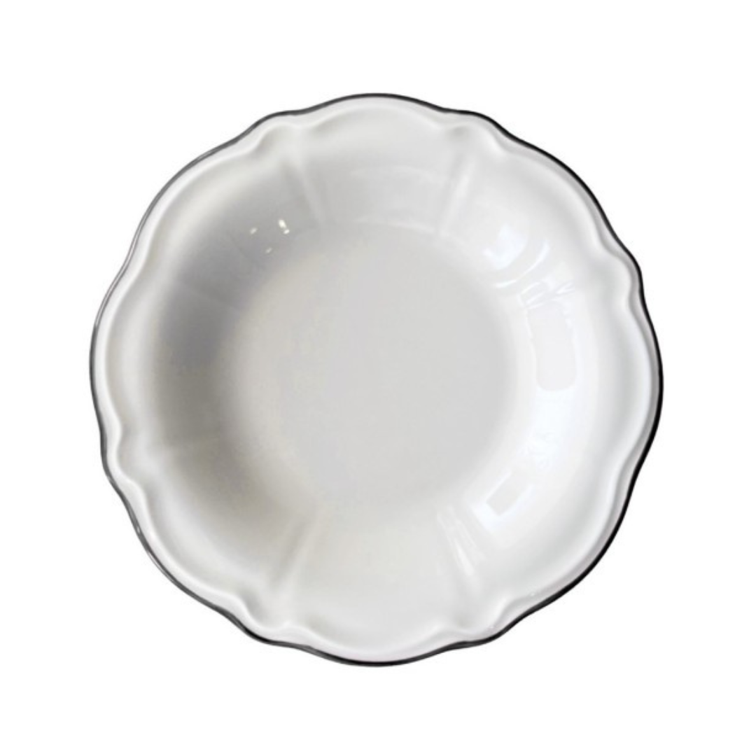 Тарелка глубокая 22 см 350 мл, 1972 by ID FINE, Line Black (12)