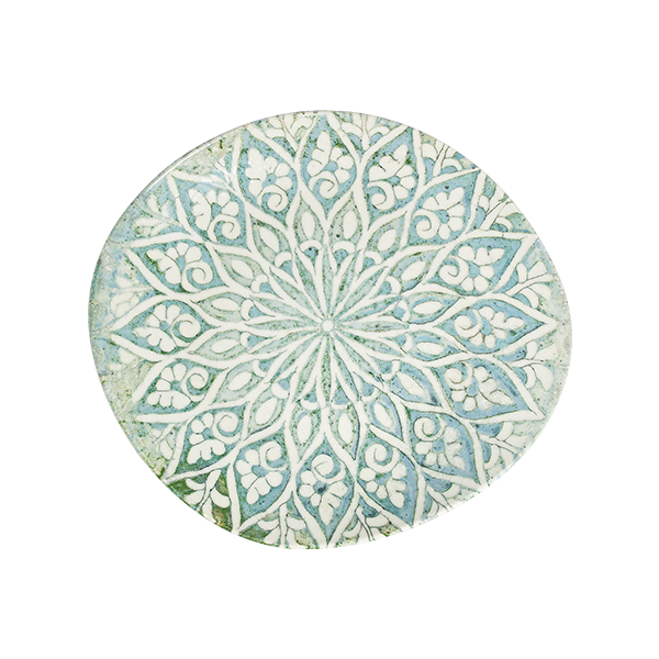 Тарелка асимметричная 27 см, 1972 by ID FINE, Granada Turquoise (6)