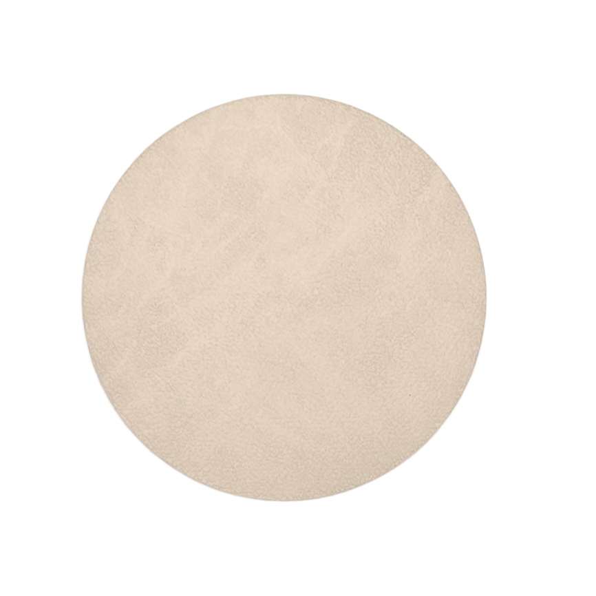 Подстаканник из кожи круг 11 см VERO, кремовый
