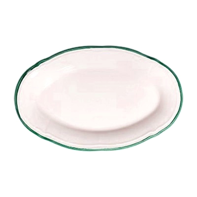 Блюдо овальное 33 см, 1972 by ID FINE, Line Green (6)
