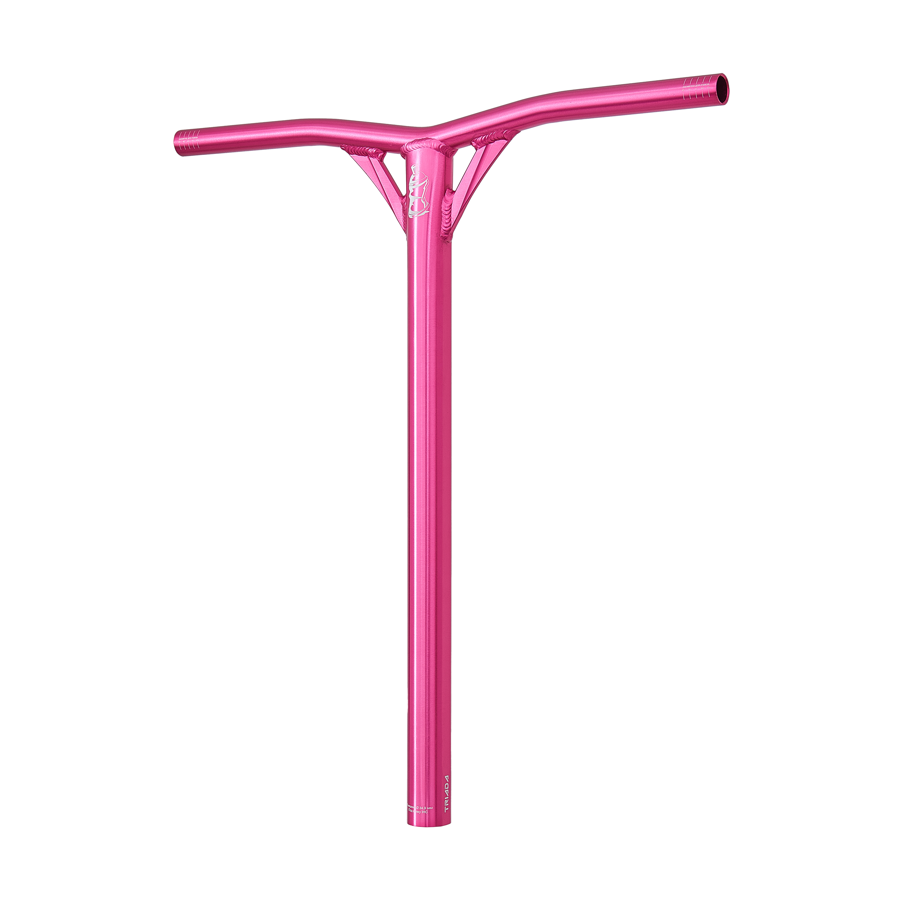 Руль Triada Air Y-образный SCS/IHC 500мм*560мм, polished bubble pink