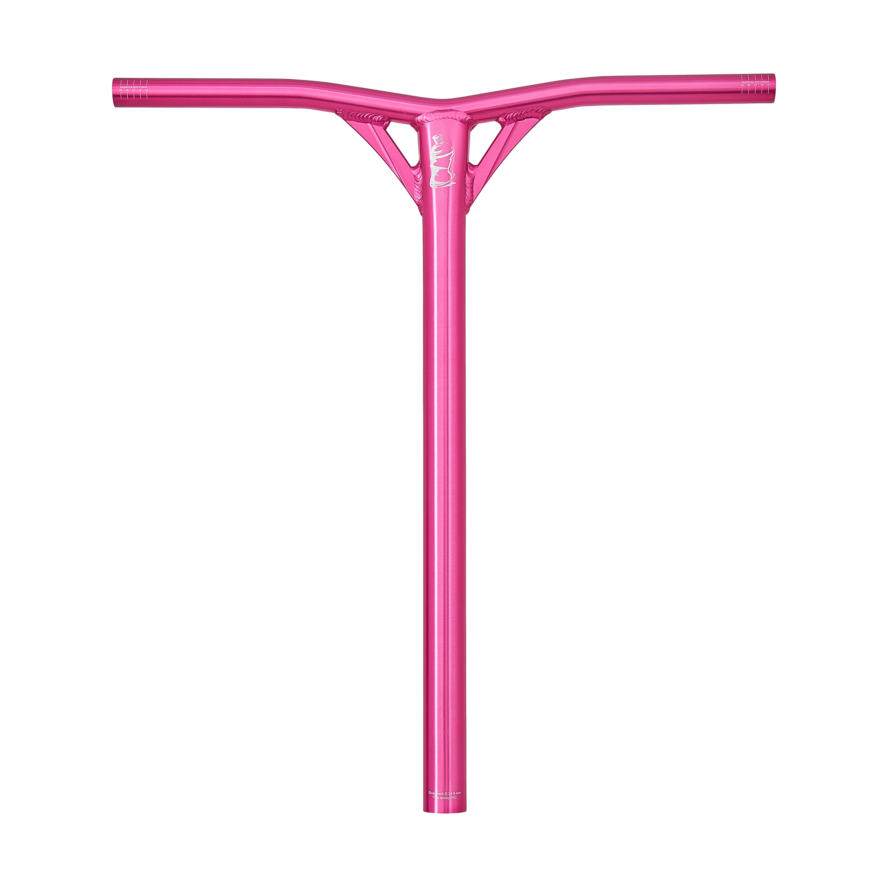 Руль Triada Air Y-образный SCS/IHC 500мм*560мм, polished bubble pink