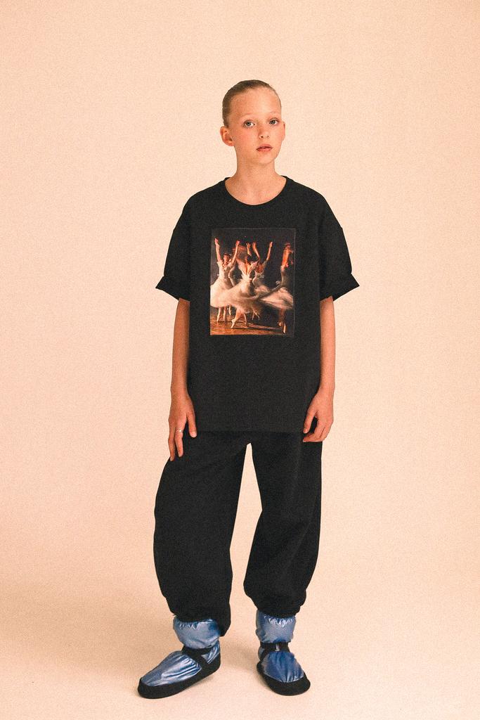 Брюки трикотажные зауженные, черные