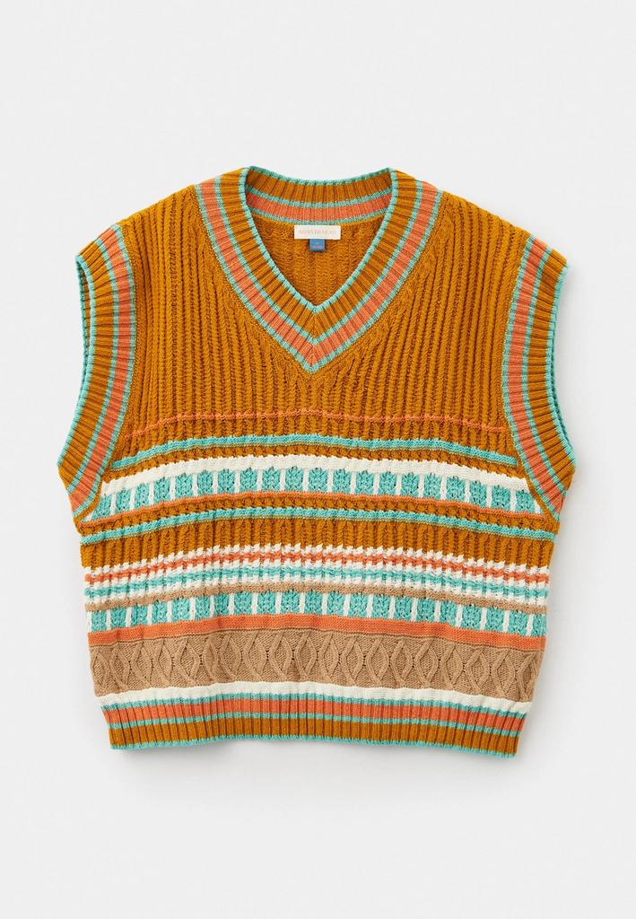 Жилет вязаный Rings of Saturn, разноцветный