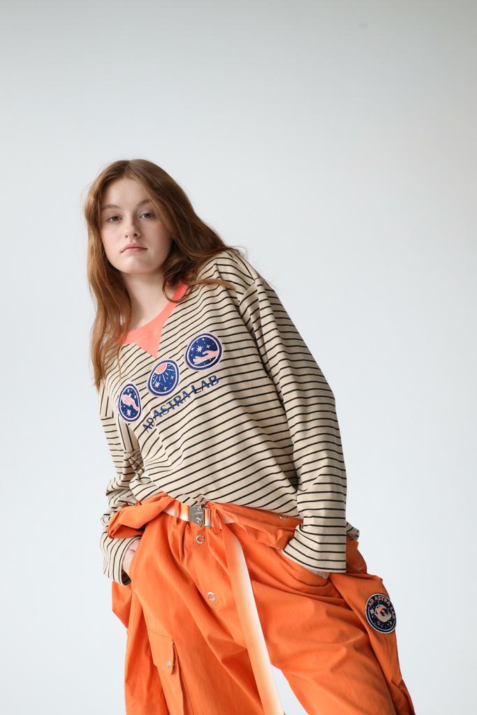 Тельняшка #diveinsideyourspace, бежевая