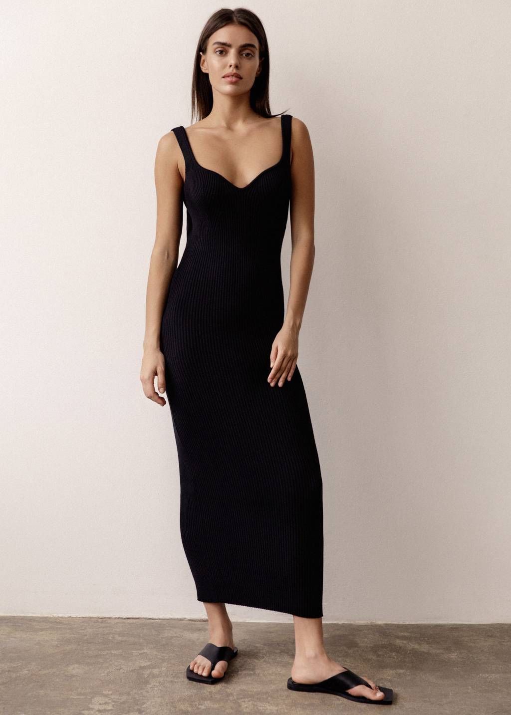 Slip dress in black – Shop knitted dress –