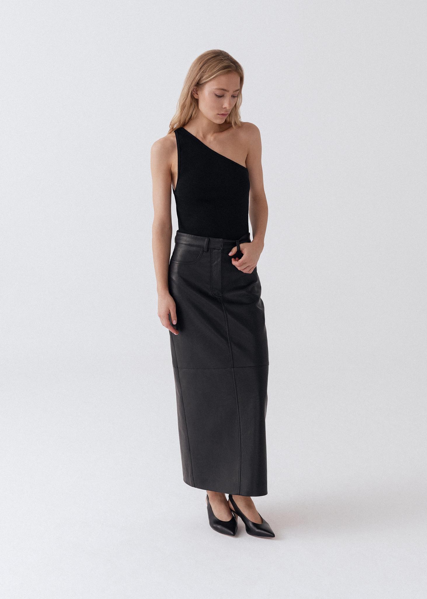 All > Vegan leather long skirt Buy from e-shop