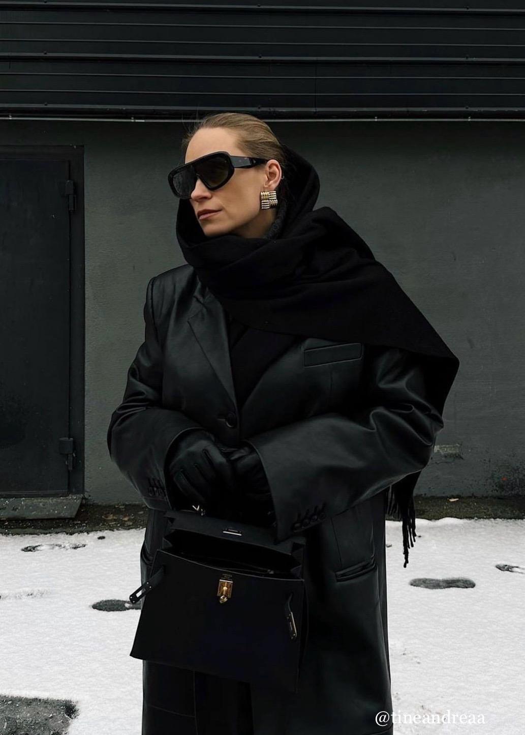 All > Faux leather oversized maxi coat Buy from e-shop