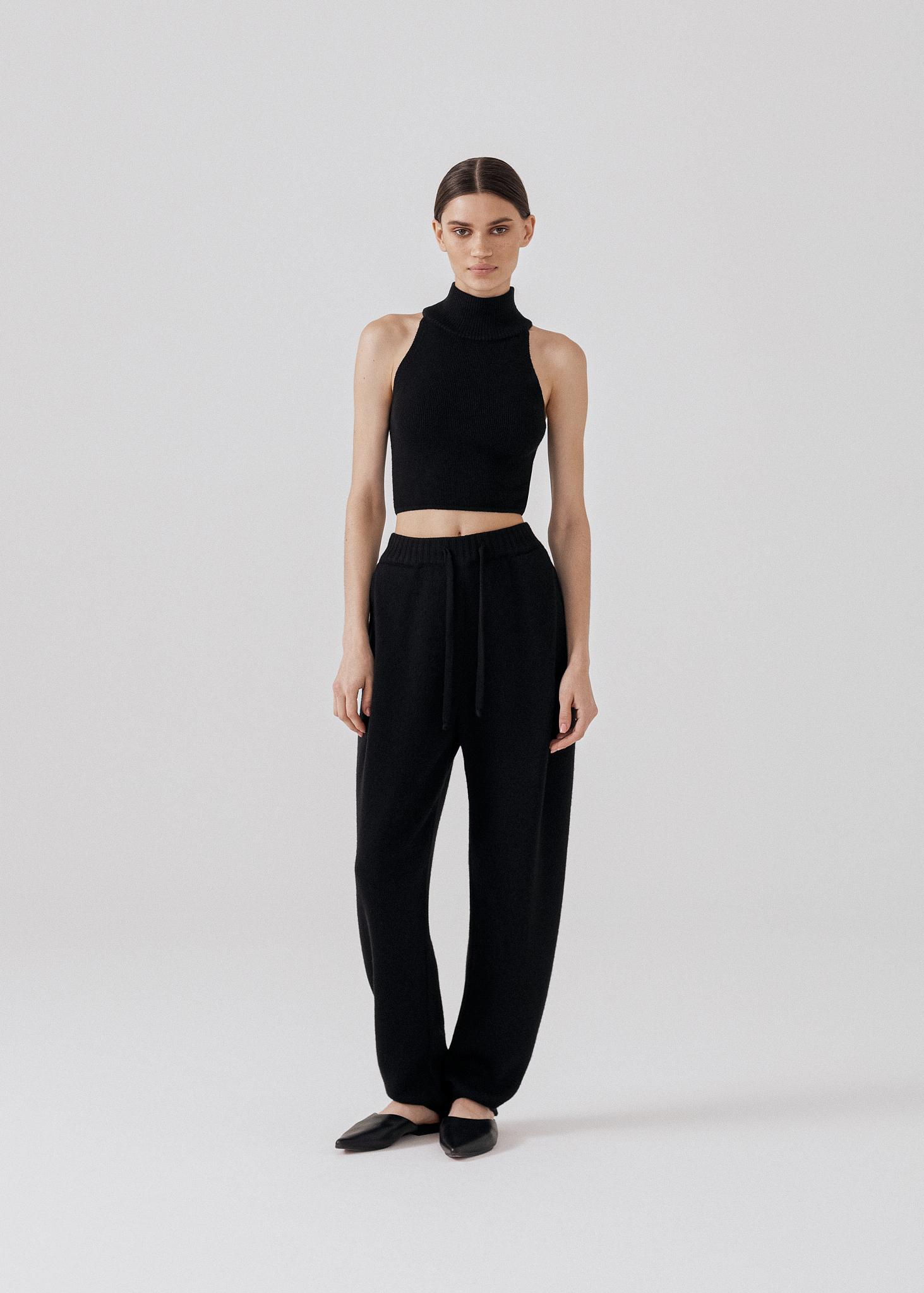 Black Wide-leg merino-wool trousers | Albus Lumen | MATCHES UK