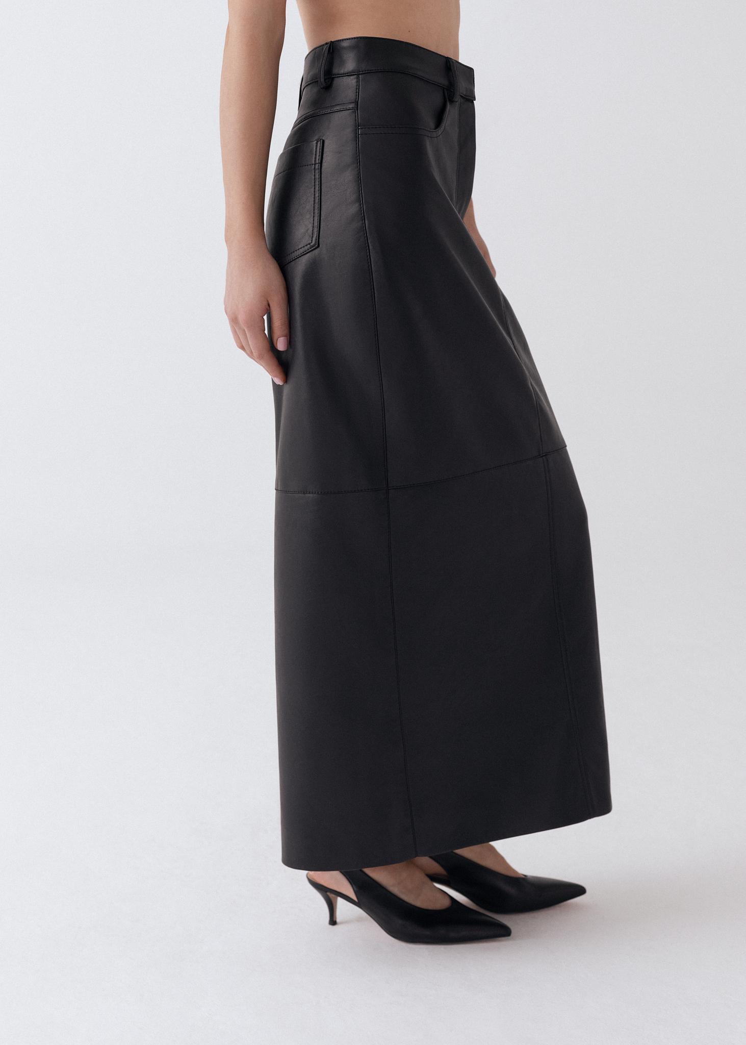 The Milky skirt is made of leather