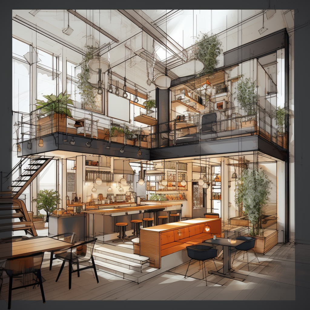 Design 2/3D space planning. Sketches and Mood boards Interior Design