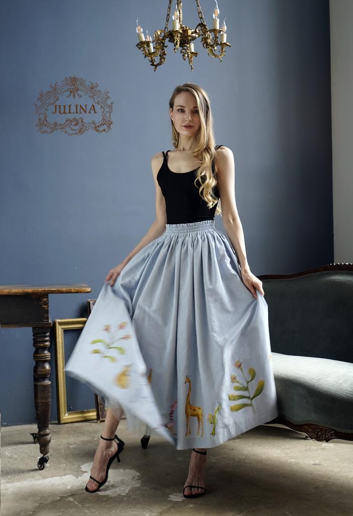 Как сшить юбку с оборками / How to sew layered ruffled skirt