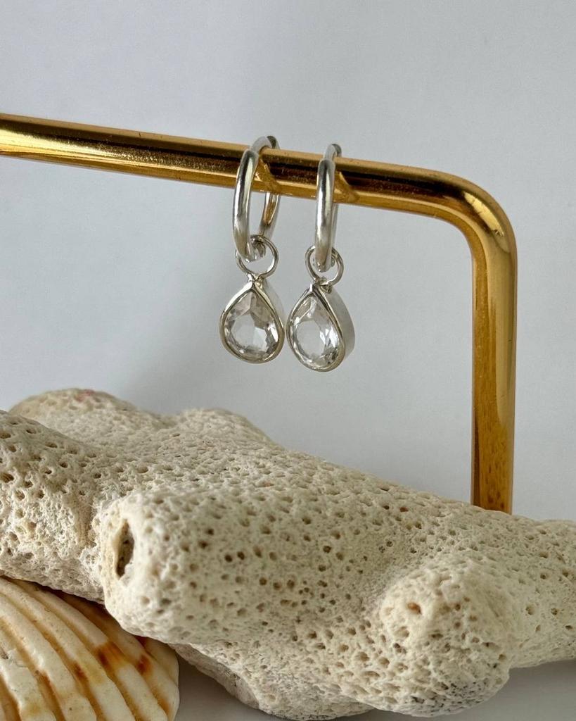 Серьги конго с цитрином