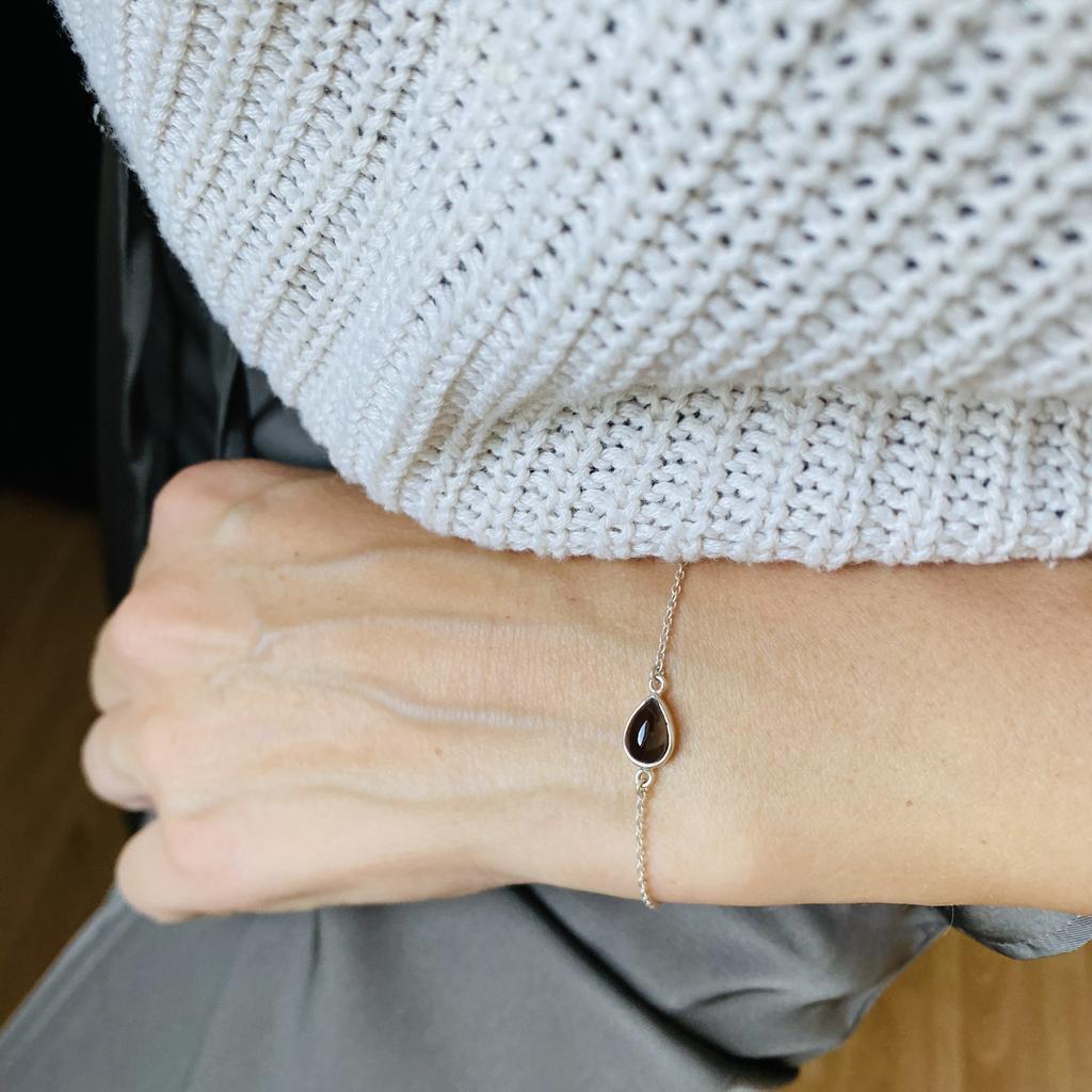 Браслет с дымчатым кварцем