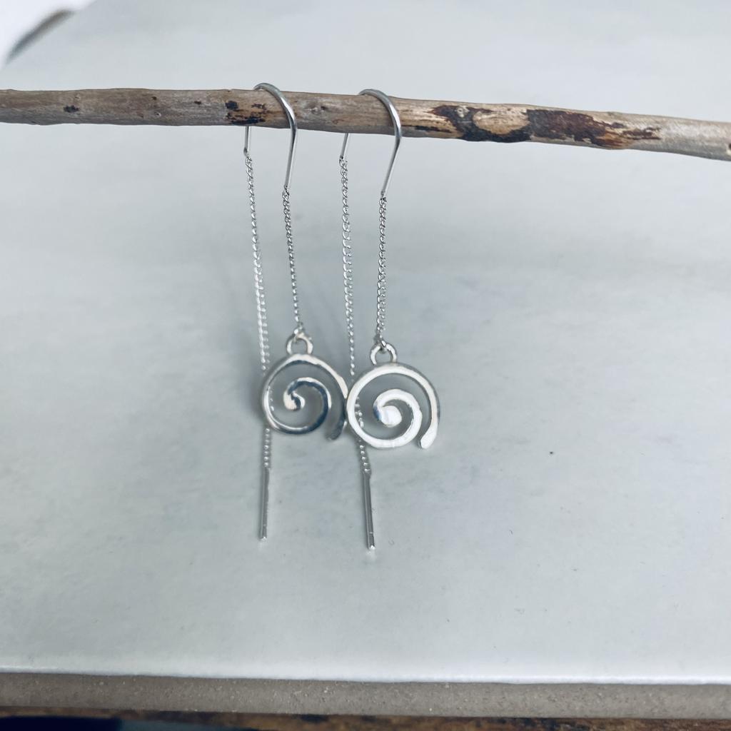 Серьги-протяжки ракушки