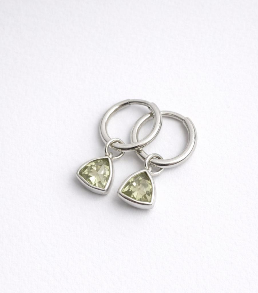 Серьги конго с лимонным кварцем