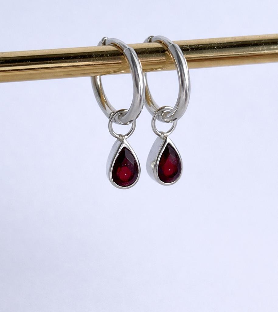 Boucles d'oreilles avec grenat