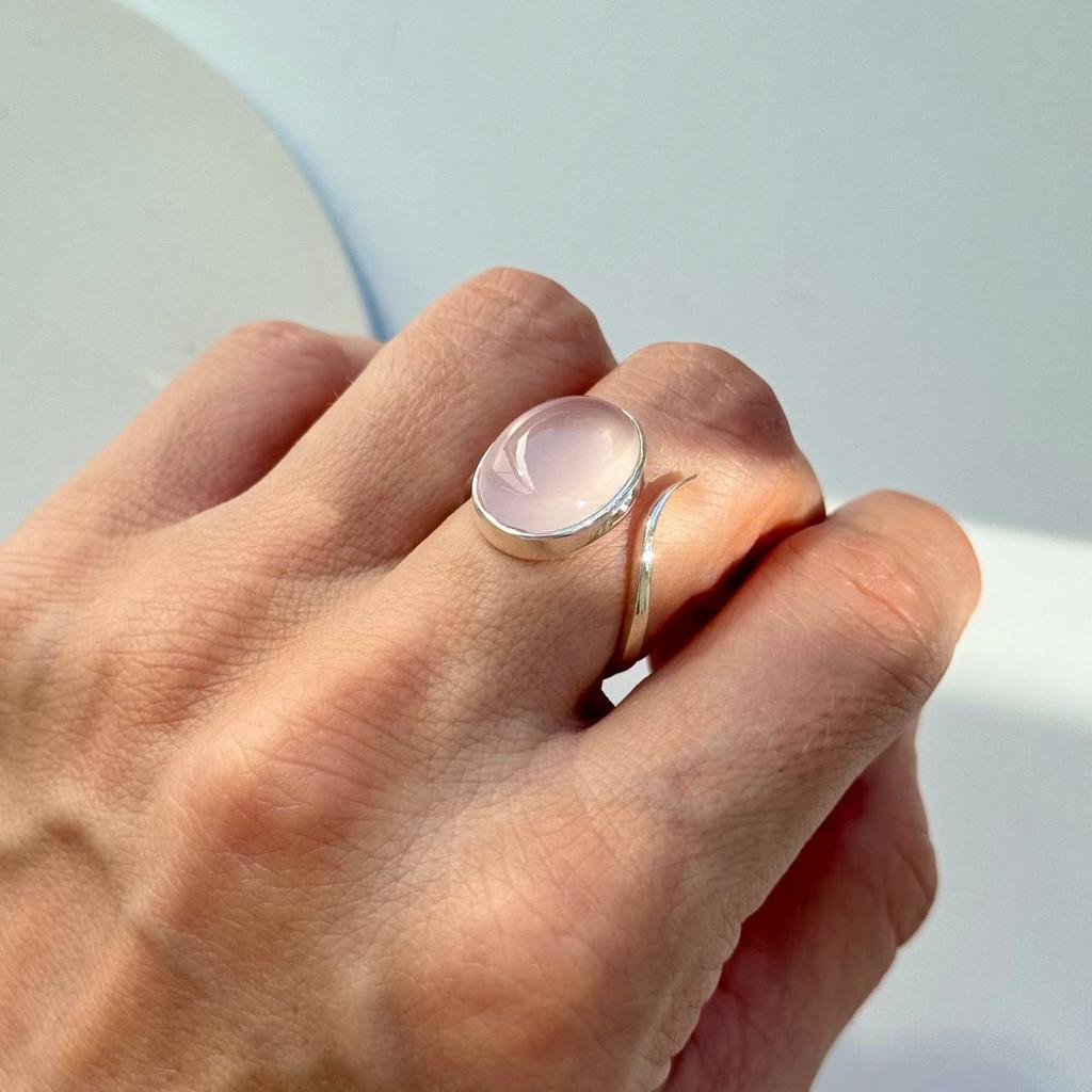 Bague en quartz rose