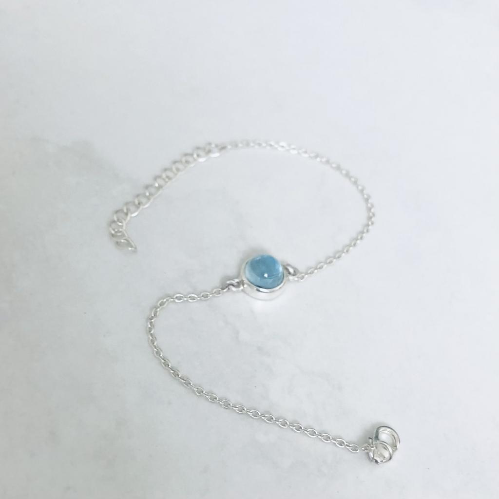 Bracelet avec aquamarine