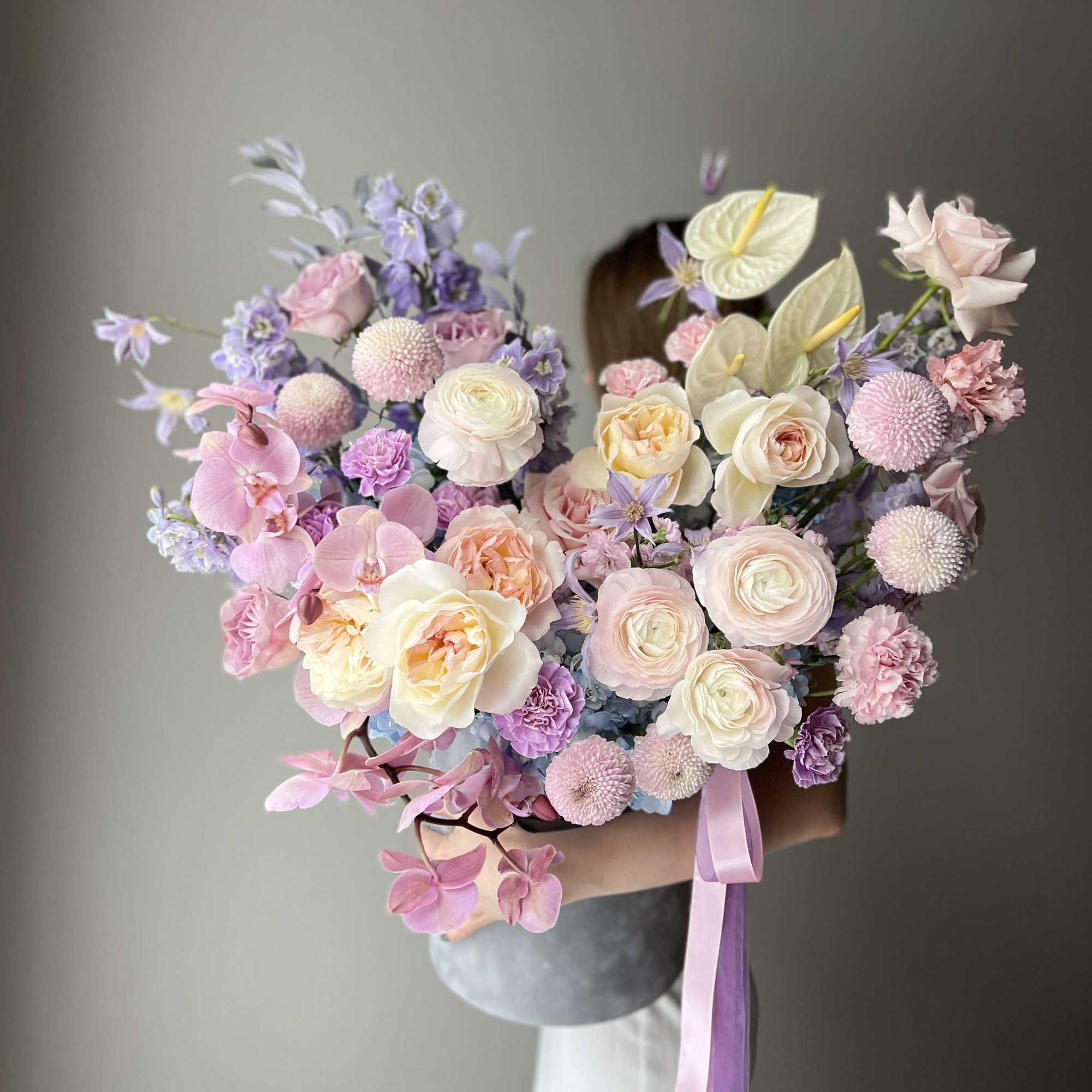 Шляпная коробка Фламинго - купить в Москве | Flowerna