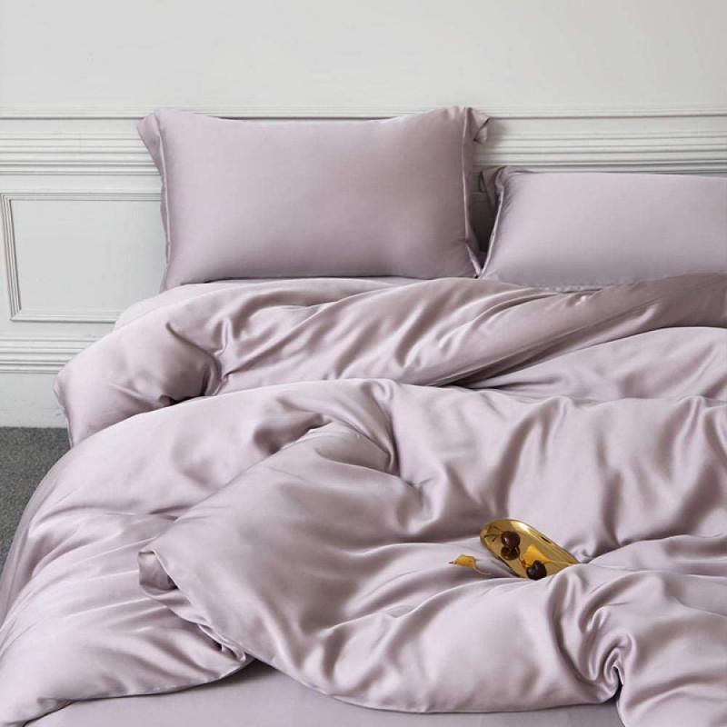 однотонна дитяча постільна білизна сатин перлинового кольору