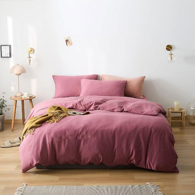 однотонна підліткова постільна білизна ранфорс попеляста троянда