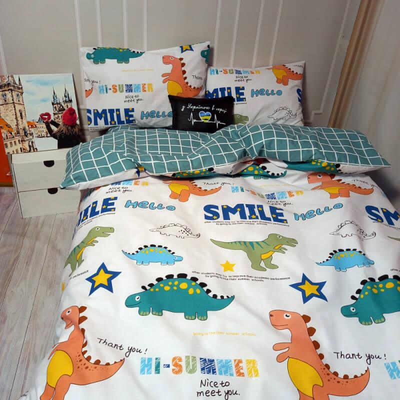 дитяча постільна білизна з динозаврами фото 1