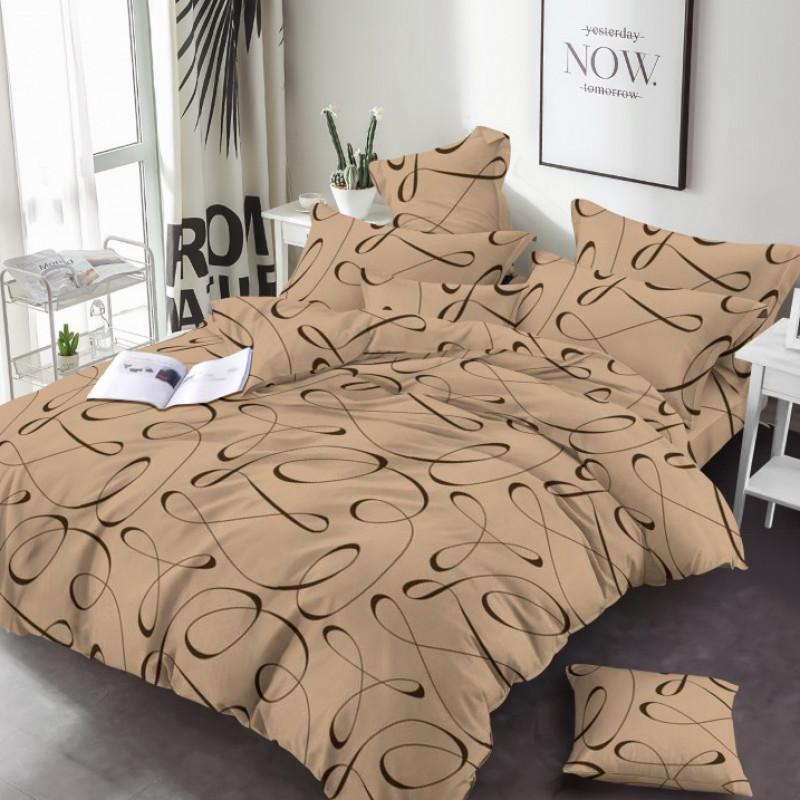 бежева підліткова постільна білизна з малюнком петля фото 1