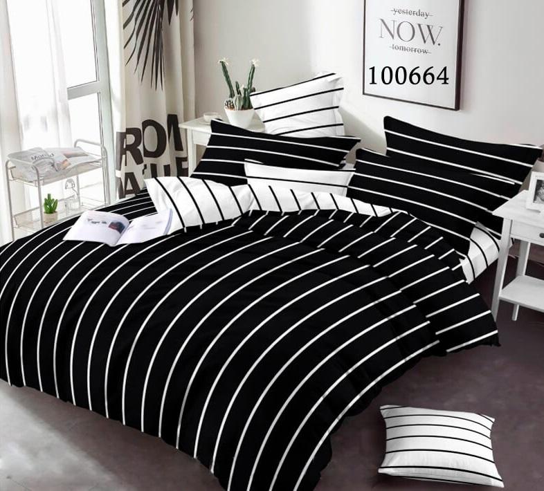 чорно-біла постільна білизна у смужку