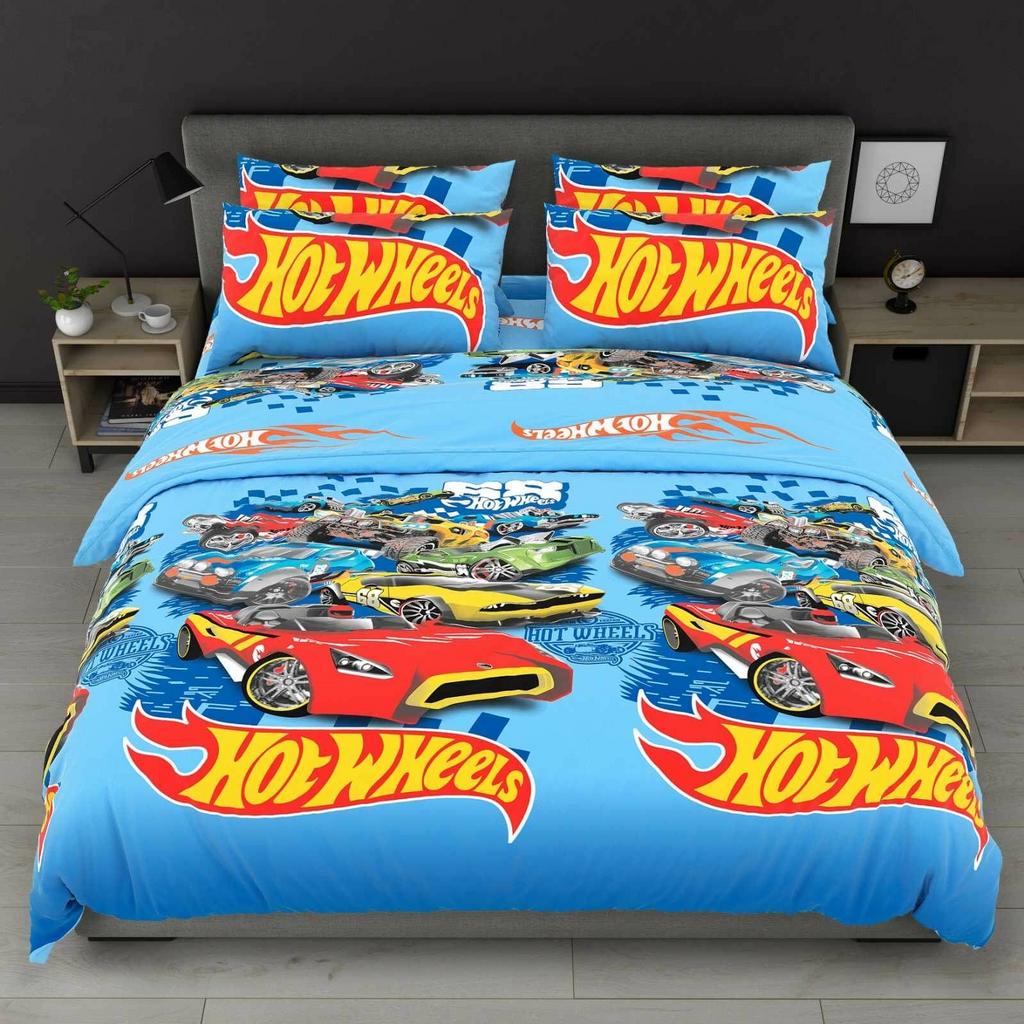 блакитна постільна білизна hot wheels