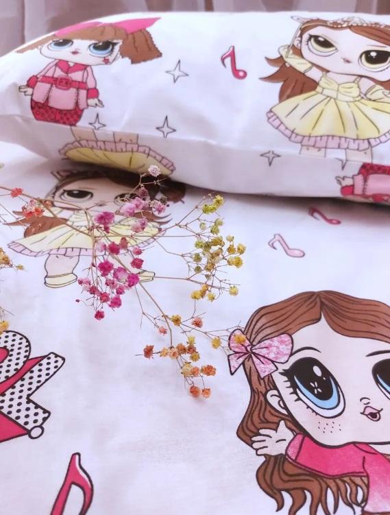 дитяча постільна білизна з ляльками лол фото 1