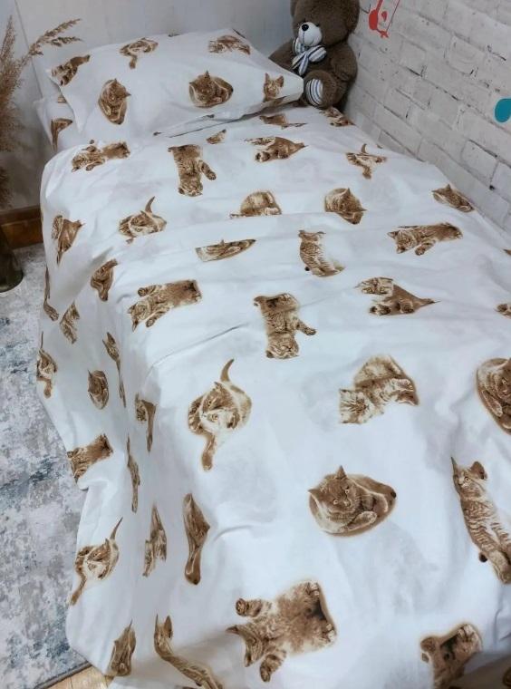 дитяча постільна білизна з котиками фото 1