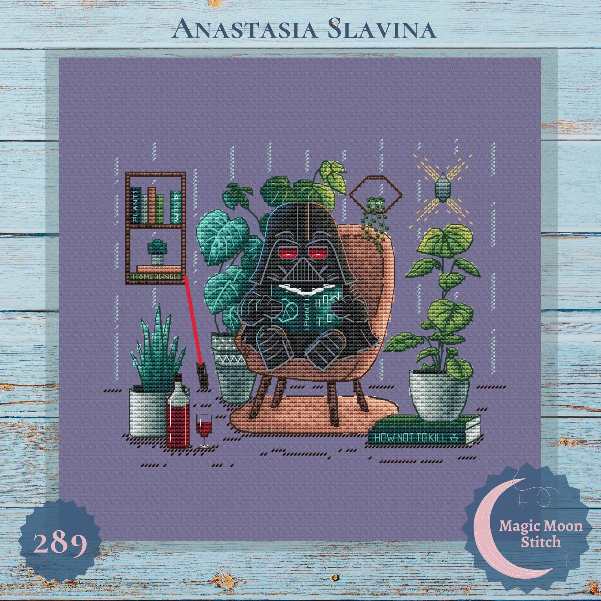 Dark Plant Mom - cross stitch pattern