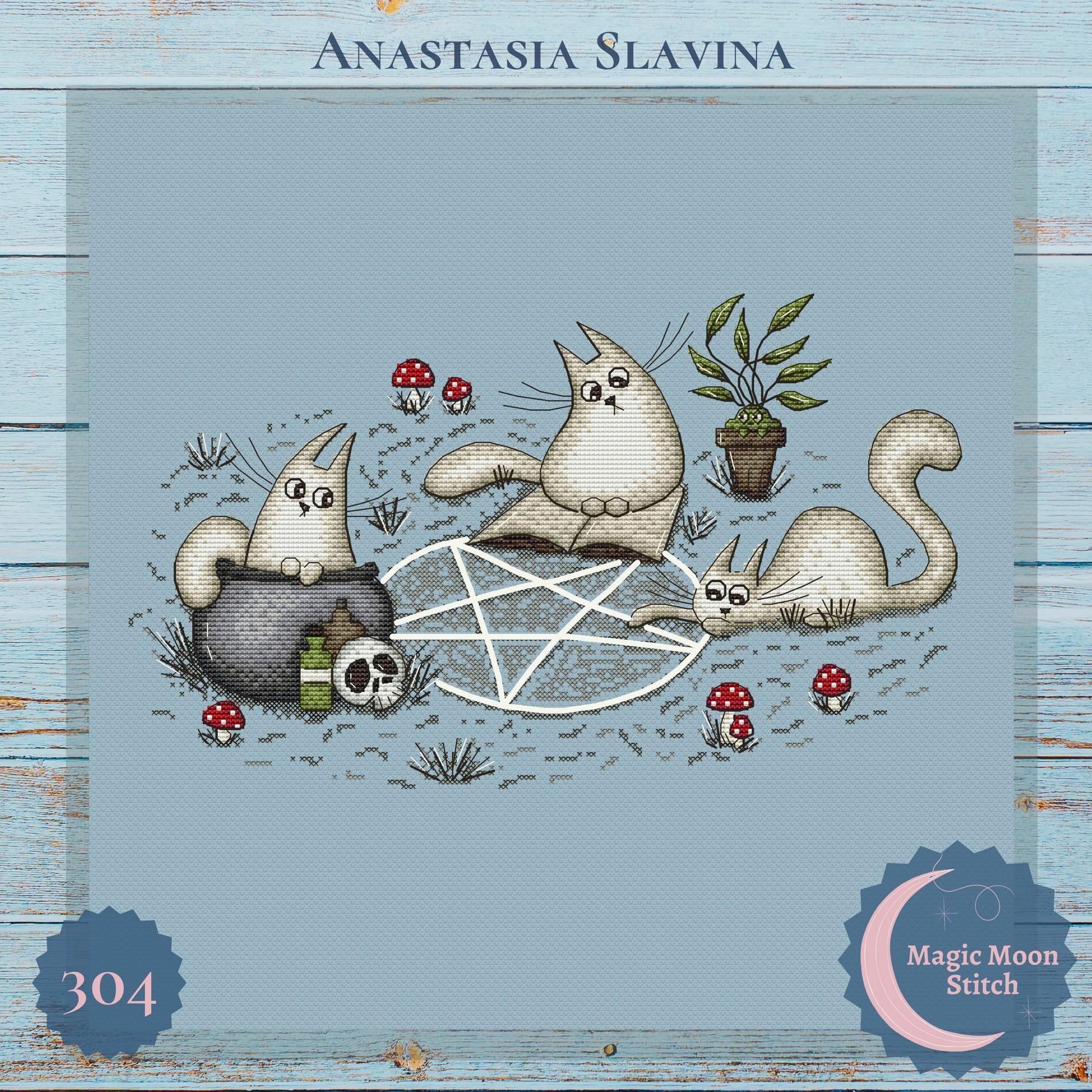 Charmed cats - cross stitch pattern