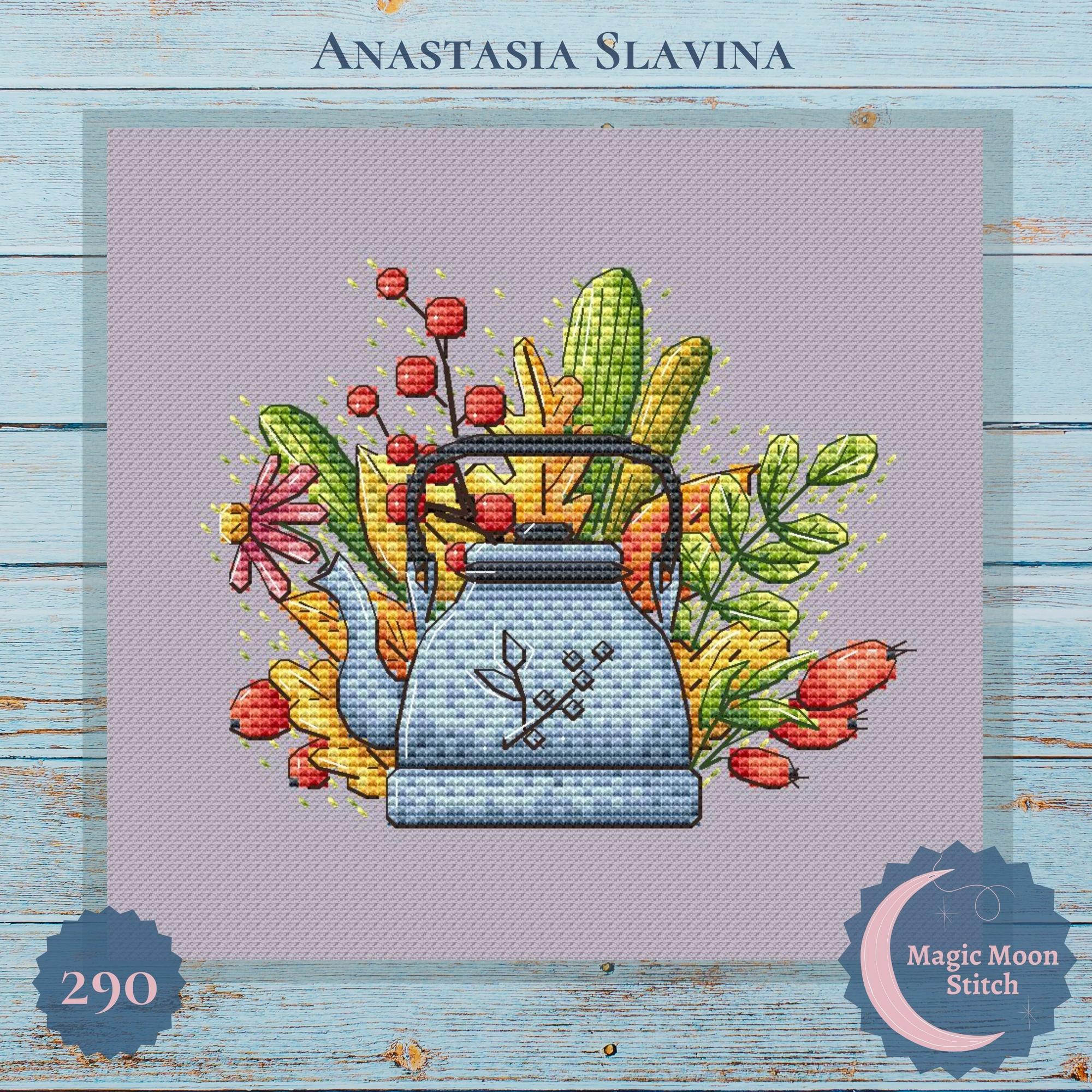 Favorite tea (Autumn) - cross stitch pattern