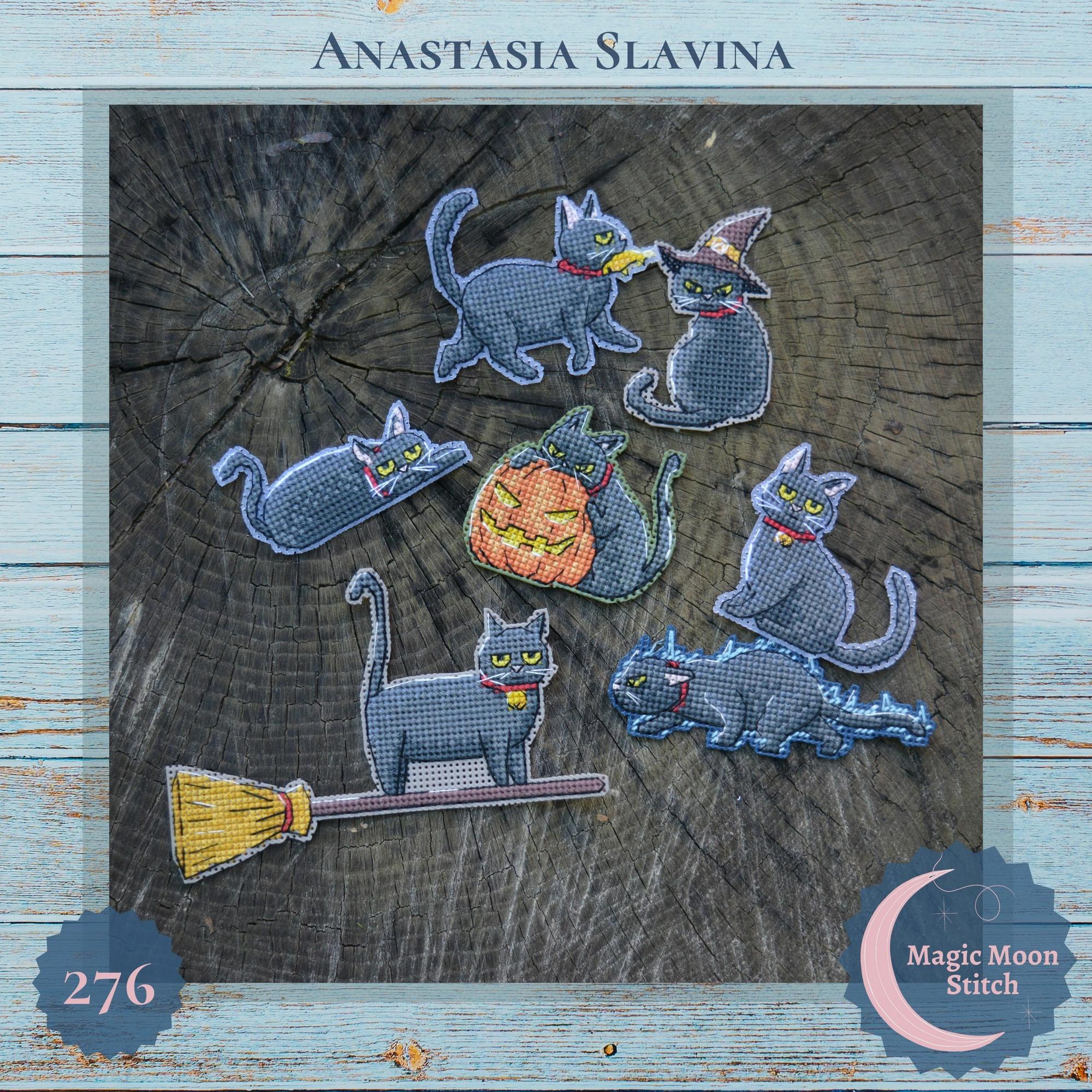 Halloween cats - cross stitch pattern