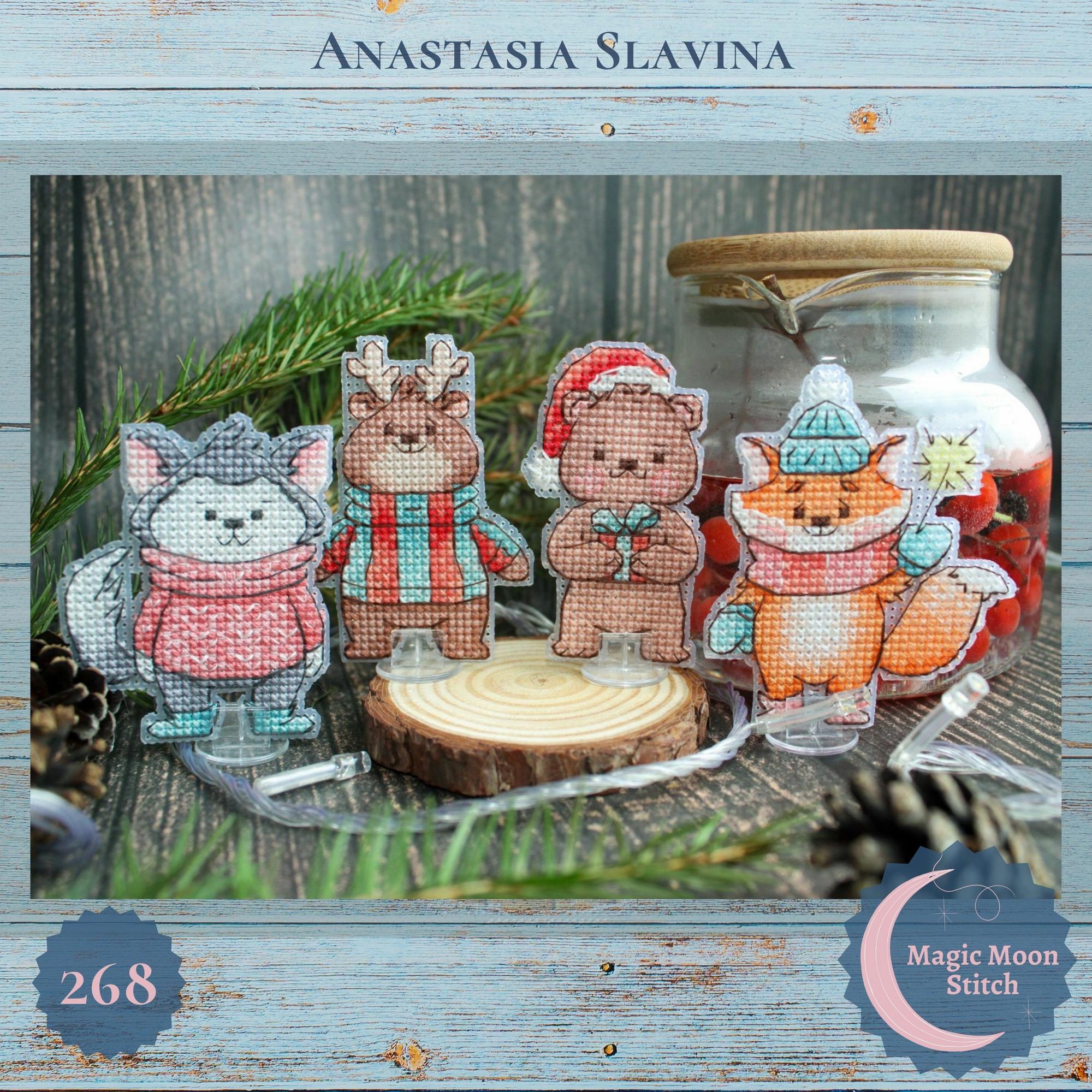 Christmas animals set - cross stitch pattern